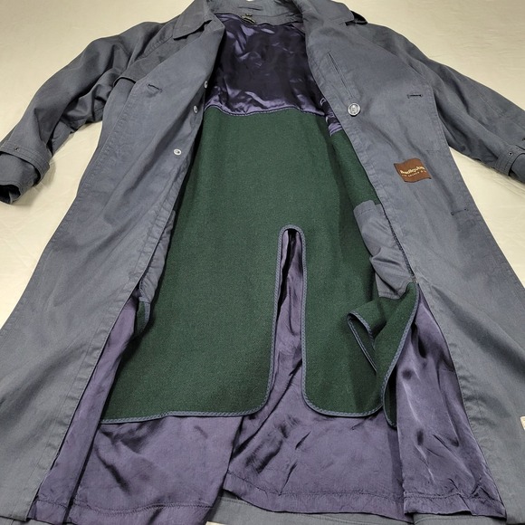 Bradley Jons for Gruner & Co gray trench coat w/ liner size R42 - Picture 5 of 9